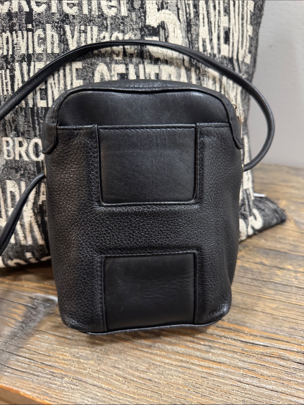 Halston Heritage Black Leather Crossbody Bag